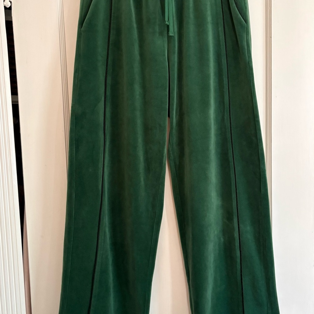 Nordstrom Green Velour Track Pants